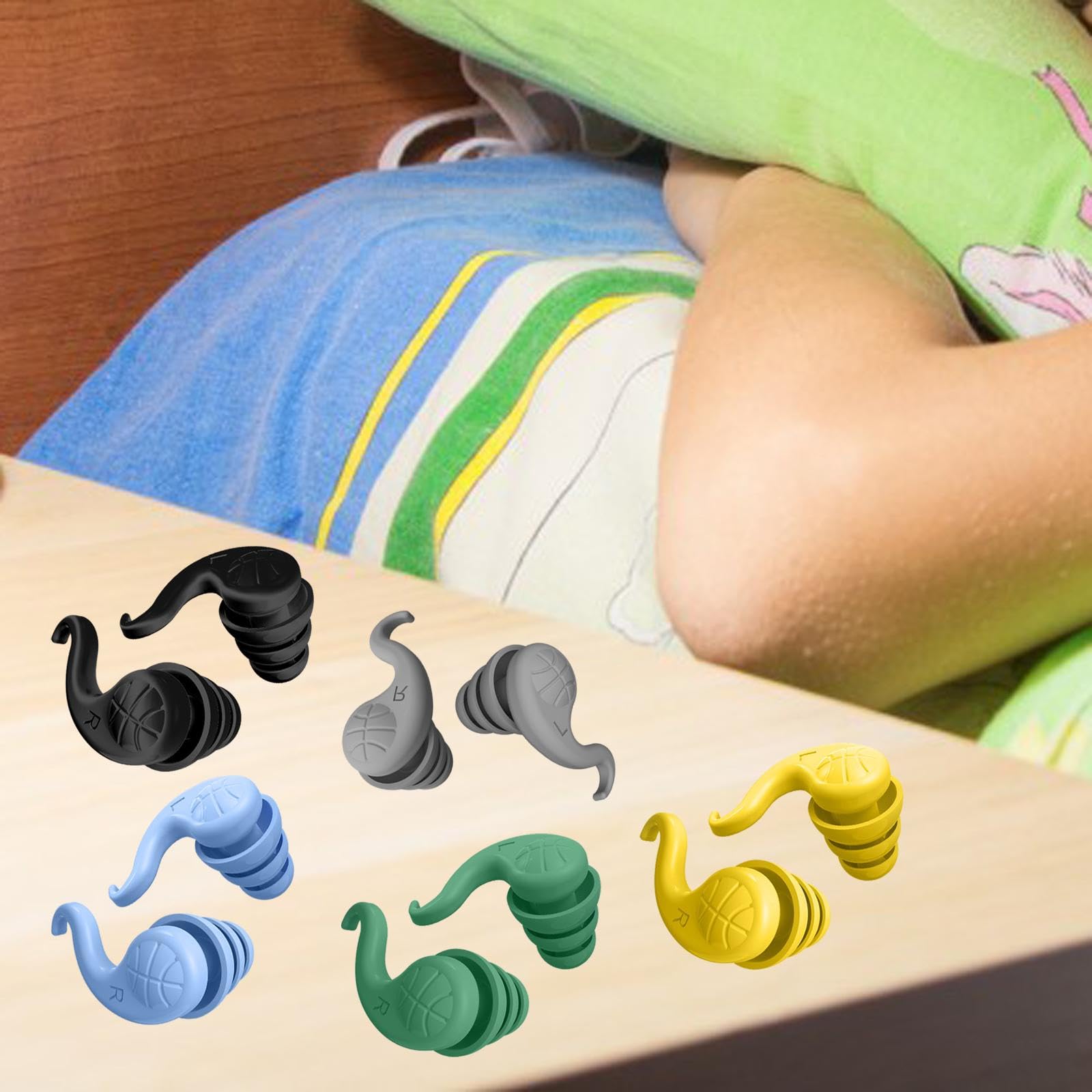 MERISHOPP Ear Plug for Sleeping Noise Reduction Eartips for Studying Snoring Swimming black-image-31