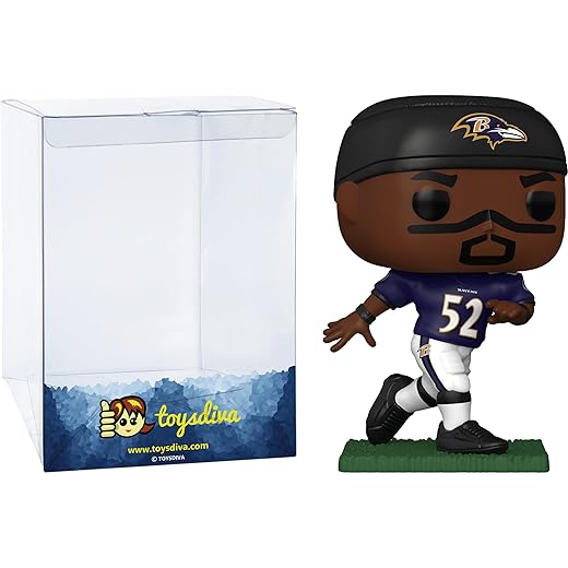 Ray L E W I S [Rave N S]: Fun Ko P O P ! Football Vinyl Figurine Bundle With 1 Compatible 'Toysdiva' Graphic Protector (152 - 51744 - B)