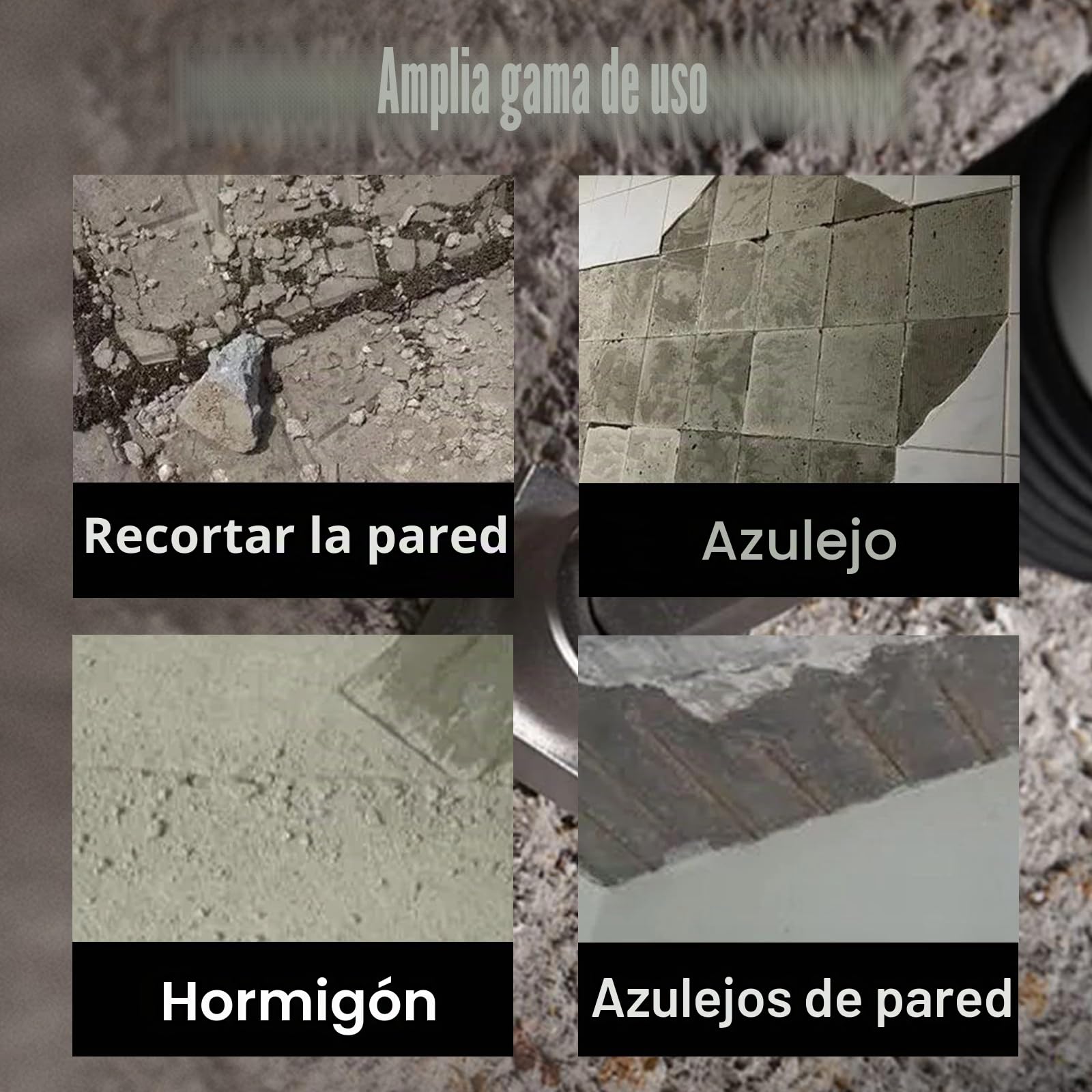 Martillo eléctrico SDS Plus con vástago redondo de 16 dientes, utilizado para cepillar cemento