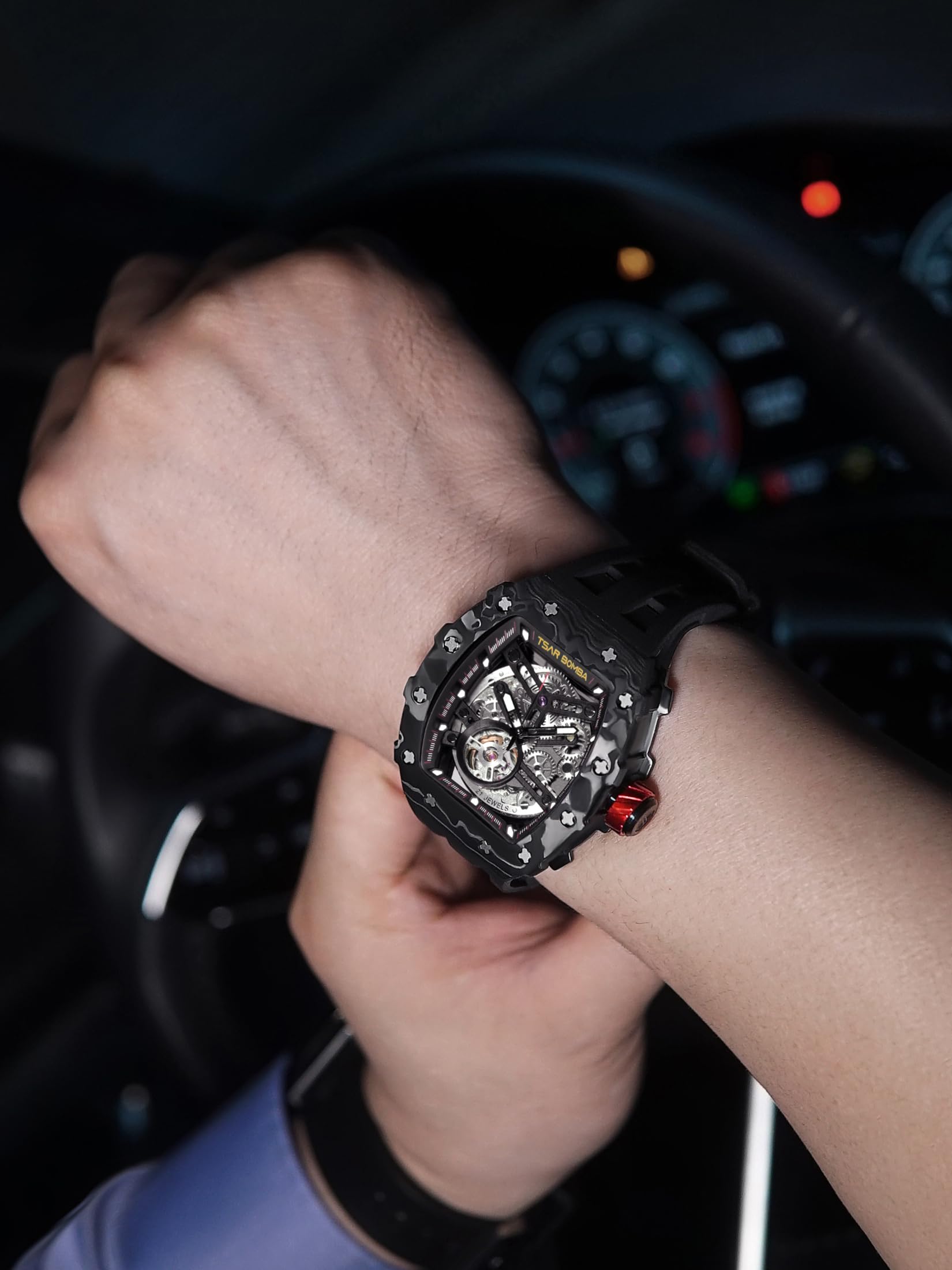 TSAR BOMBA Montres automatiques pour Homme Montre de Luxe pour Homme