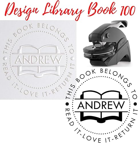 Miniatura 2 de Library Book Embosser - Sello personalizado para el día de la madre, estampado de libros de graduación de la biblioteca de relieve, regalo para