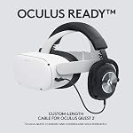 Logitech G PRO Gaming Headset for Oculus Quest 2 - Oculus Ready - Custom-Length Cable - PRO-G Precision Gaming Audio Driver - Steel and Aluminum Build - Low-Latency 3.5 mm Aux Connection