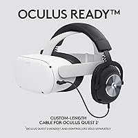Vista 2 de Logitech G PRO Gaming Headset for Oculus Quest 2 - Oculus Ready - Custom-length Cable - PRO-G Precision Gaming Audio Driver - Steel and Aluminum