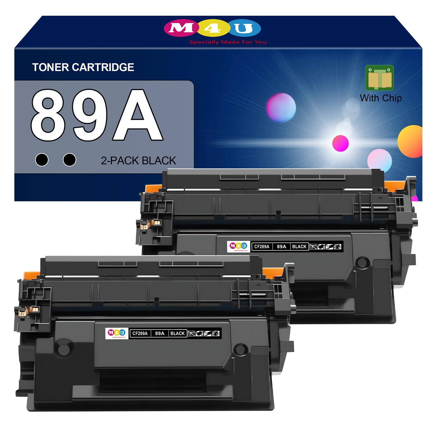 Photo 1 of similar to stock photo------------------------89A Black Toner Cartridges Compatible 89A CF289A 89X CF289X (with Chip) for Laser Jet Enterprise M507 M507n M507dn M507x MFP M528dn M528f M528c M528z M528 Series Printer (2-Pack)