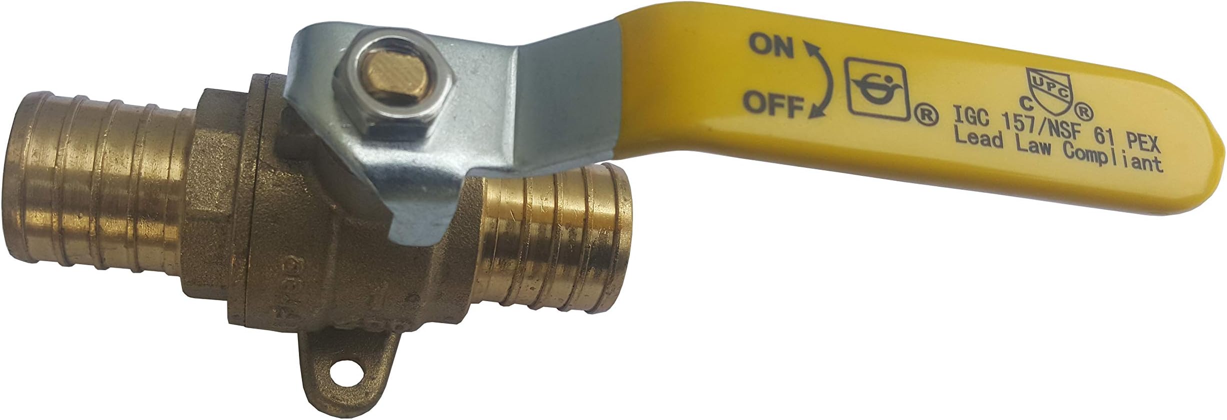 AB 1 Inch X 1 Inch PEX Ball Valve, Full Port Water Stop Shut Off, Water