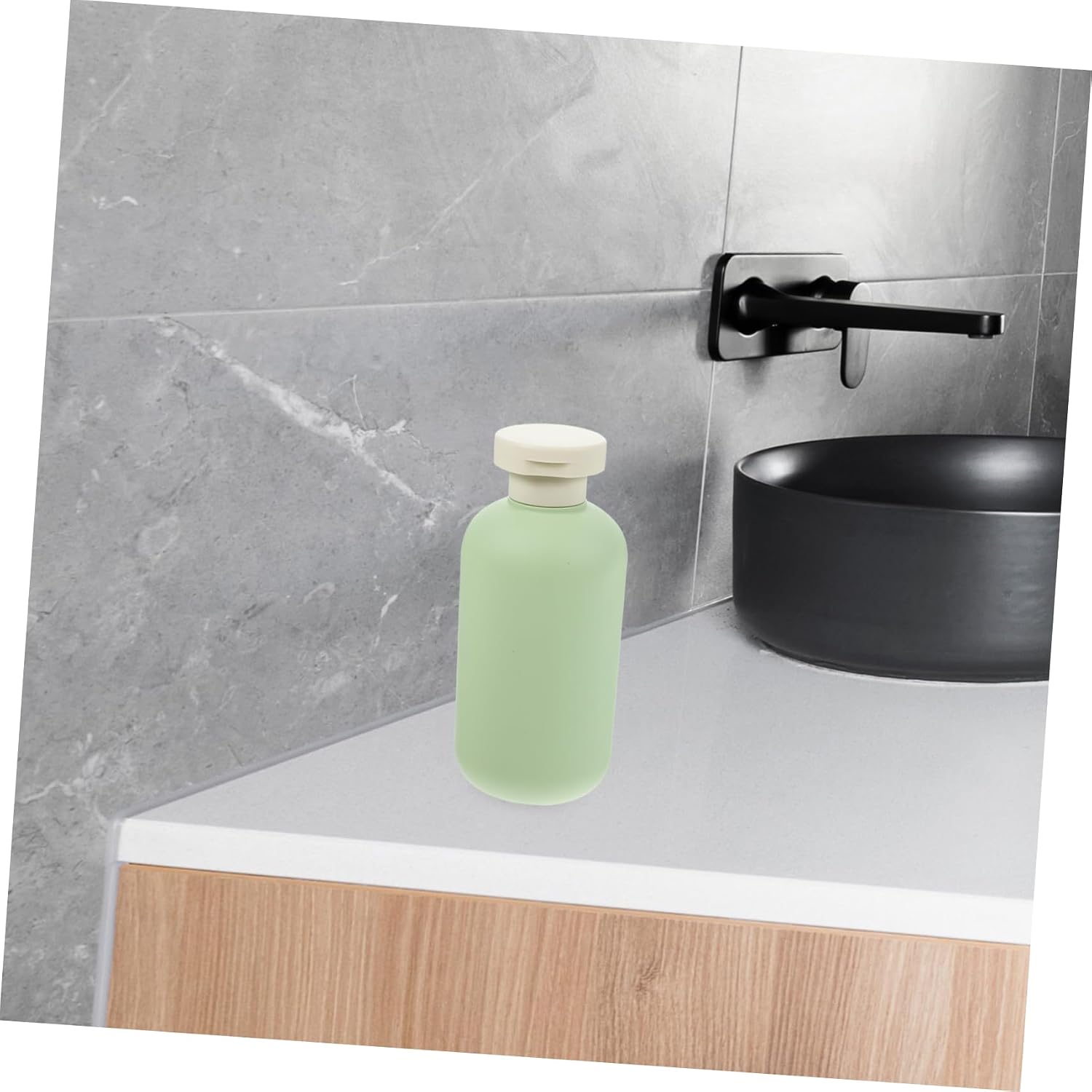 ULTECHNOVO 2pcs 200ml Green Flip Cap Travel Bottles for Shampoo Xmas image 2