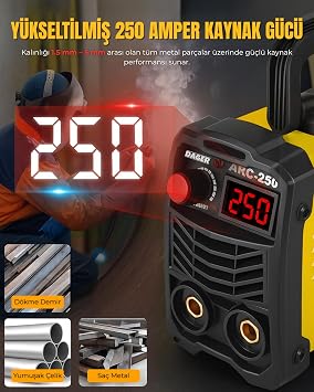 Dager MMA250 250 Ampere Inverter Mini Bag Welding Machine Set | IGBT | Digital Display | Electrode + Mask + Gloves