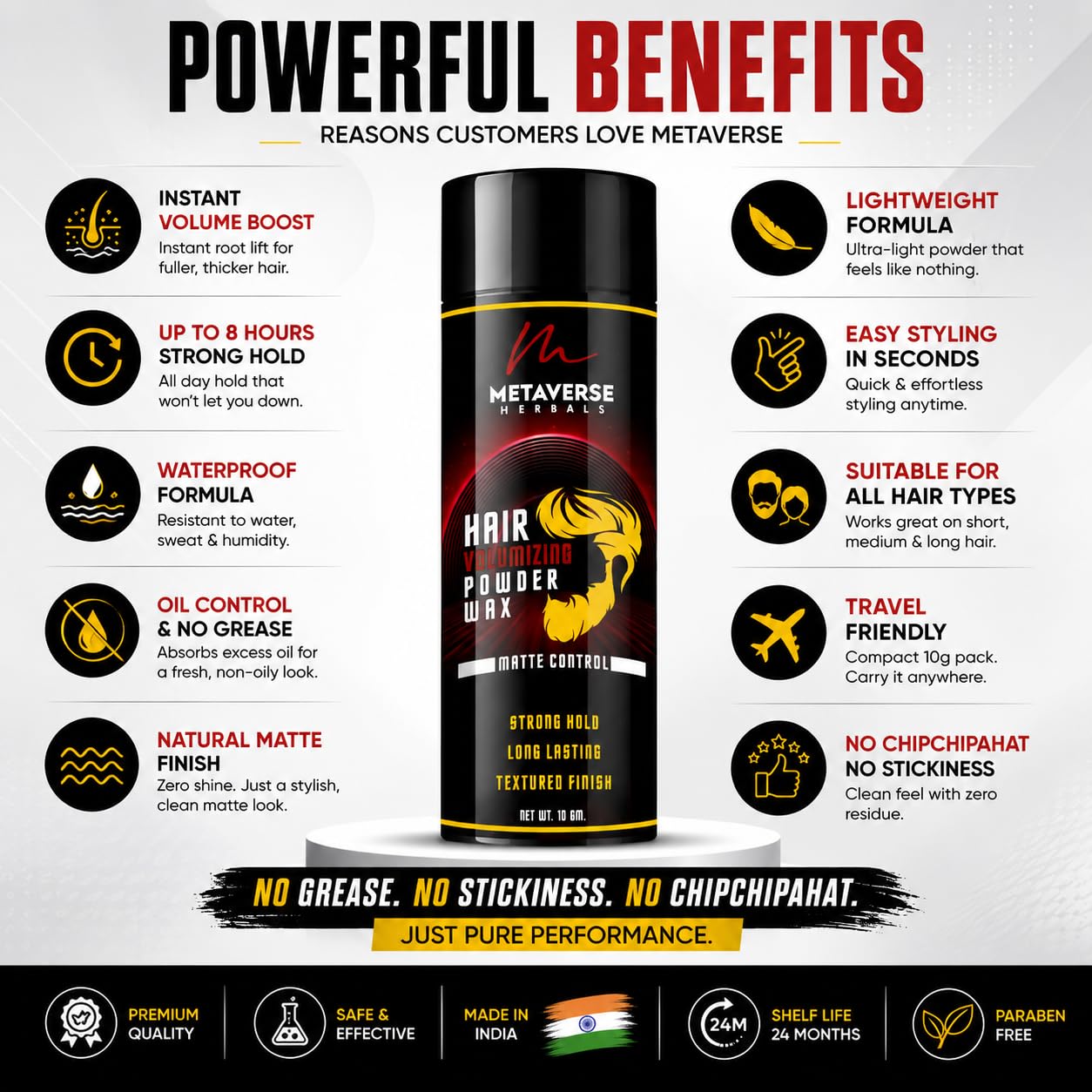 Ultimate Hair Volumizing Powder Wax - All-in-One Volume Powder & Hair Wax for Men & Women | Perfect for Curly Hair, Adds Volume & Texture | Hair Powder for Men, Mousse for Women | Volumizing Magic 4