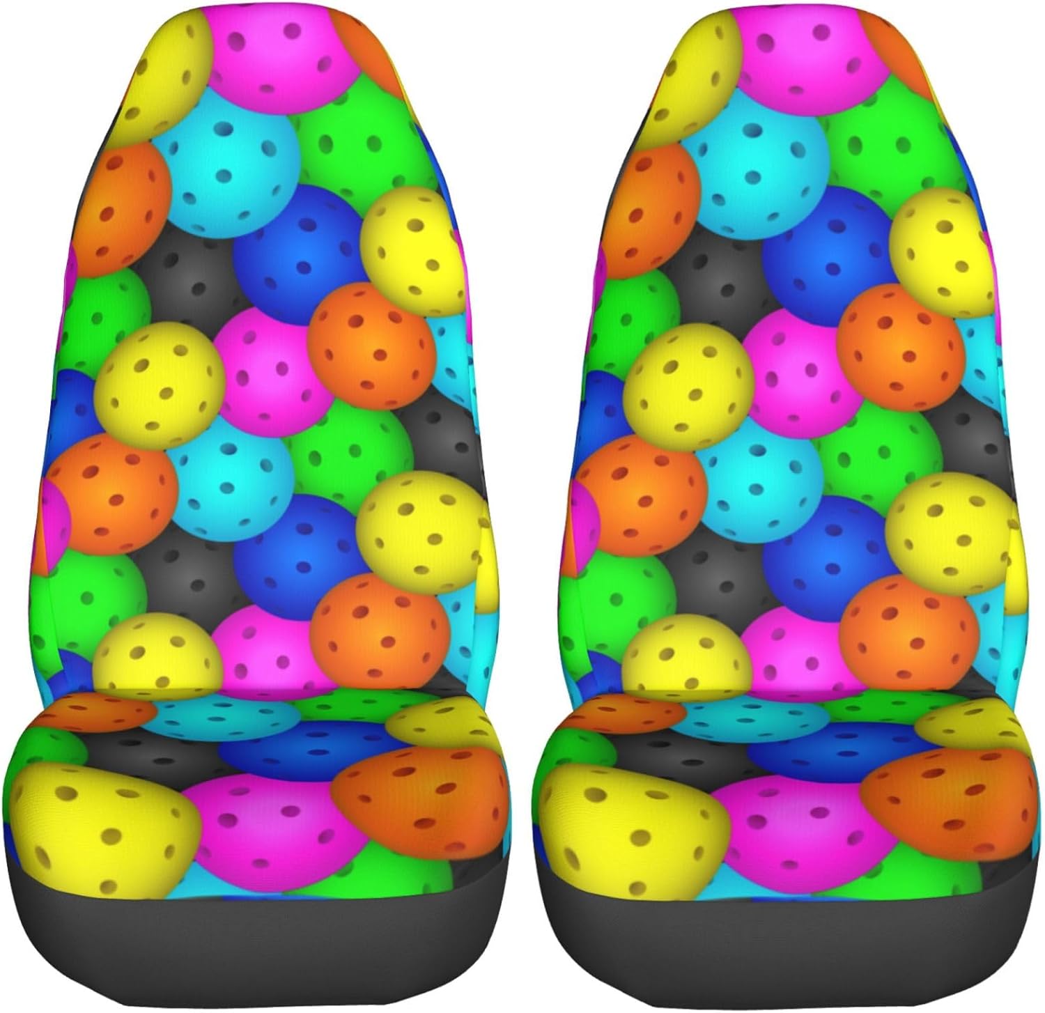 Foruidea Pickleball Car Seat Covers Universal 2 Pcs Auto Front Seat Cover Fit Most Cars,SUV,Sedan,Trucks