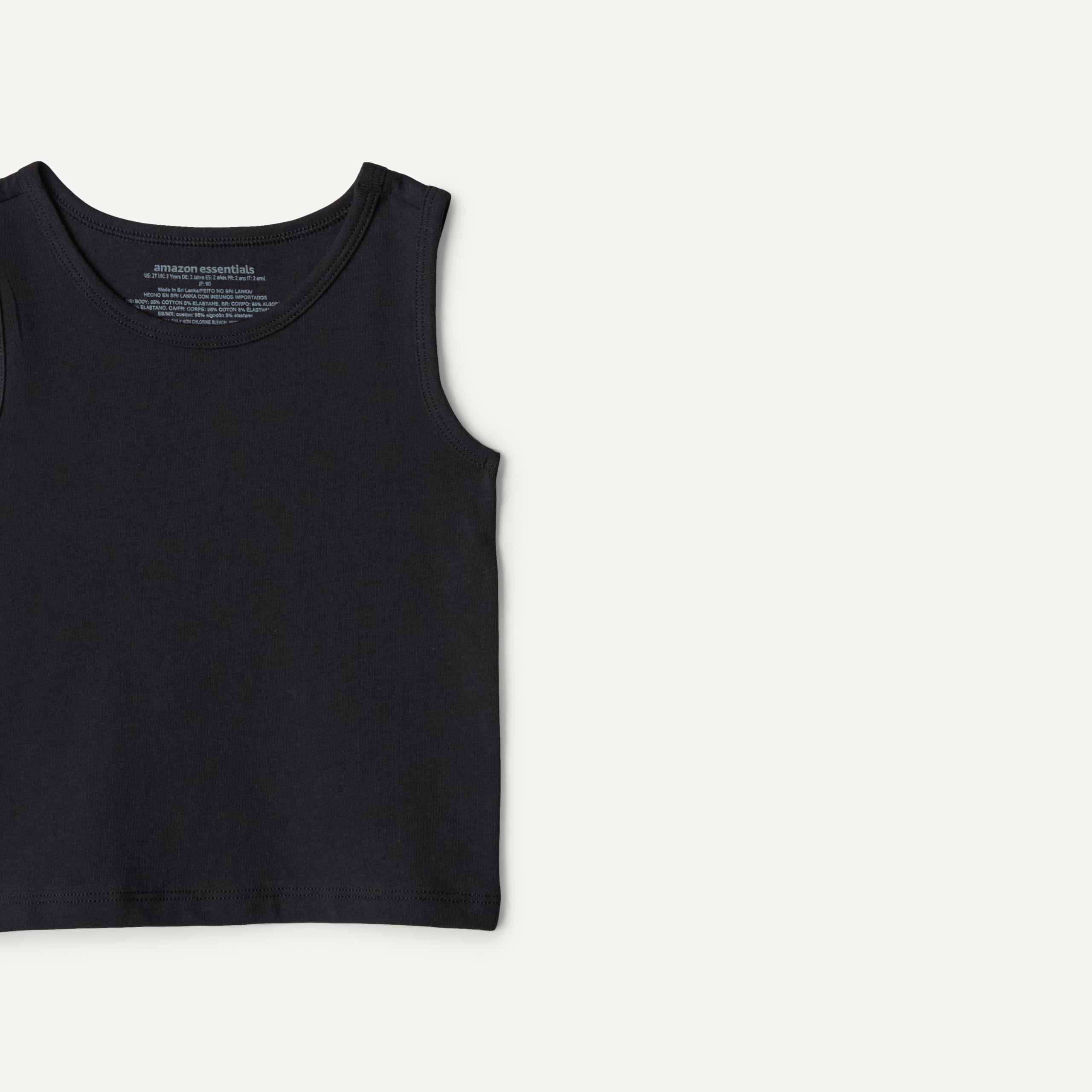 Amazon Essentials Camiseta Interior de Tirantes de Punto de Algodón Niños, Pack de 5