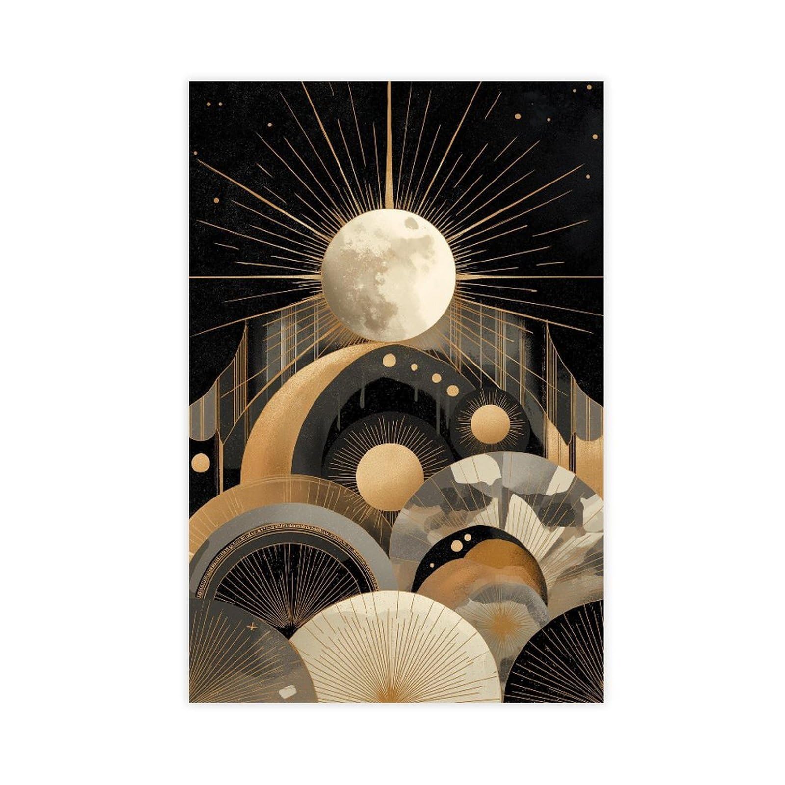 MRYCQ Celestial Art Deco Poster Canvas Poster for Living Room Decor Gift