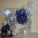 Navy Blue Retro Silver Chrome Balloons Garland Arch Kit 102 Pcs | Retro Blue Balloon Arch for Birthday Decoration Anniversary Baby Shower Wedding Welcome Party Boys Men Blue Theme Decor | AR Giftzadda gallery image