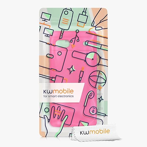 Miniatura 7 de kwmobile Funda compatible con Google Pixel 6a - Funda de silicona TPU con acabado suave - Rosa neón