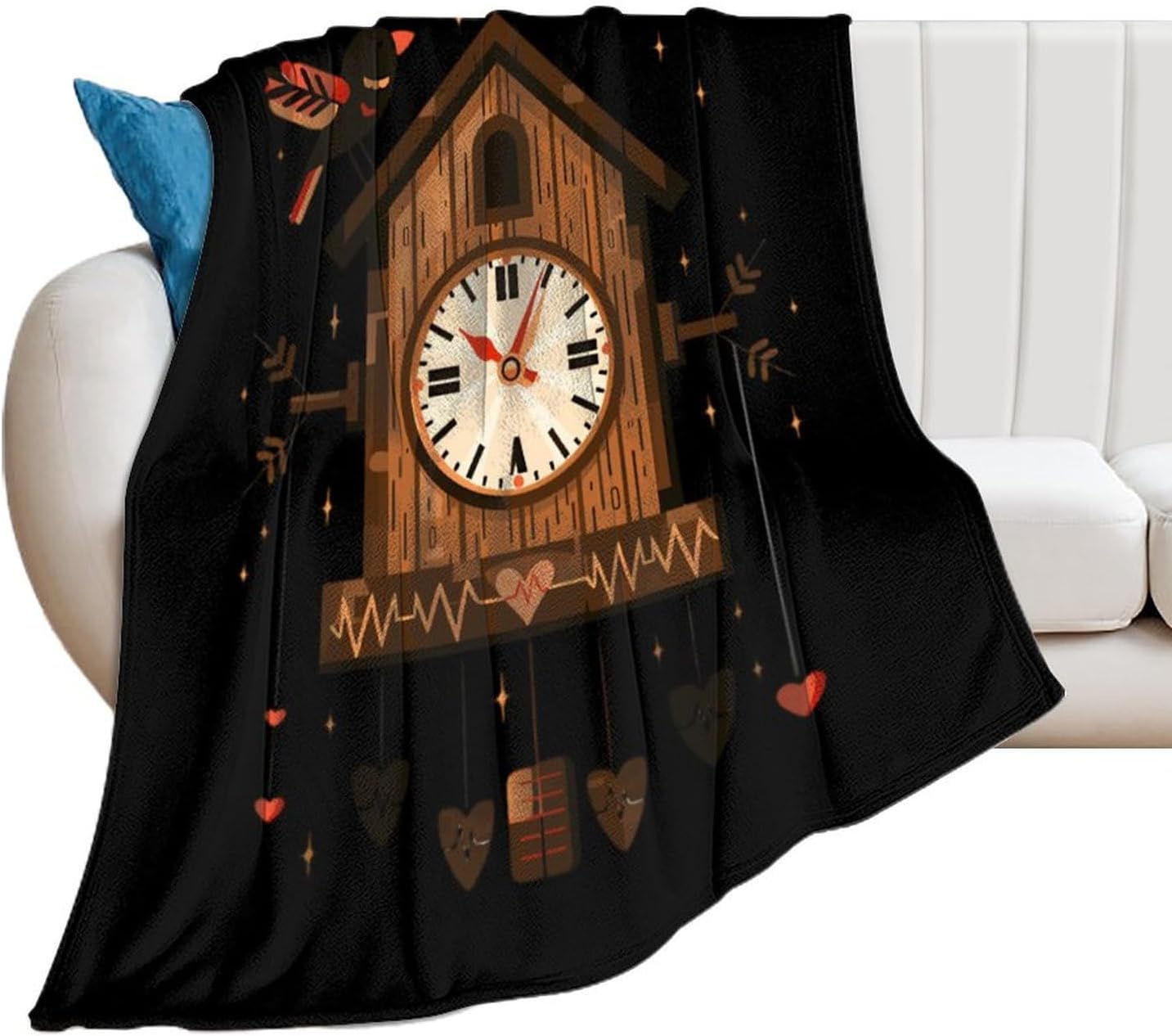 German Cuckoo Clock Blanket Fleece Blankets Queen Size Soft