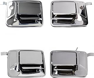 TRQ Front & Rear Exterior Door Handle Set Compatible with 2000-2005 Ford Excursion 1999-2016 F-250 Super Duty F-350 2008-2016 F-450