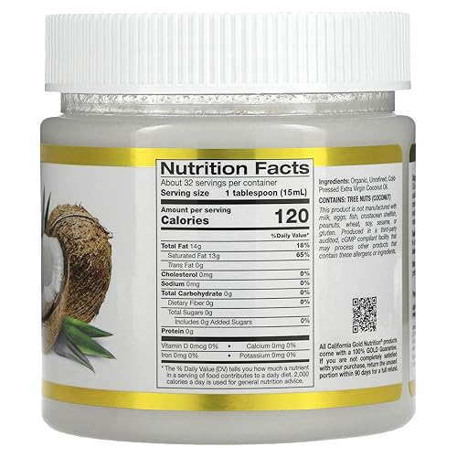 Miniatura 2 de Aceite de coco orgánico extra virgen sin refinar certificado USDA orgánico prensado en frío sin OMG botella sin BPA 16 onzas líquidas 160fl oz