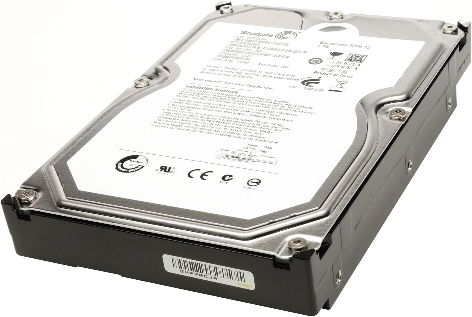 Seagate ST31000524AS 3.5 inch Barracuda 1TB GB 7200rpm SATA Drive with 32MB Buffer