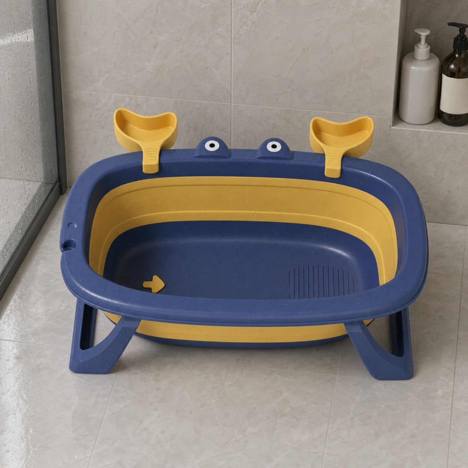 Vasca da Bagno per Salvaspazio | Maniglie Laterali Integrate, Vasca da Bagno per Cuccioli, Casa, Verde