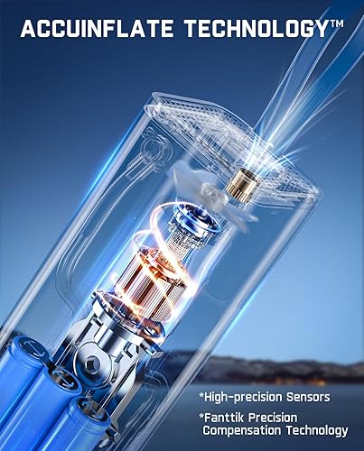 Miniatura 7 de Fanttik X9 APEX - Compresor de aire portátil para neumáticos de automóvil, inflado rápido de 35 segundos, inflador de neumáticos inalámbrico de 150