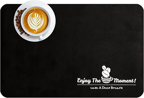 Tapete de barra de café, accesorios para encimeras, debajo de la cafetera, cafetera, cafetera, máquina de espresso, escondite las manchas, secado