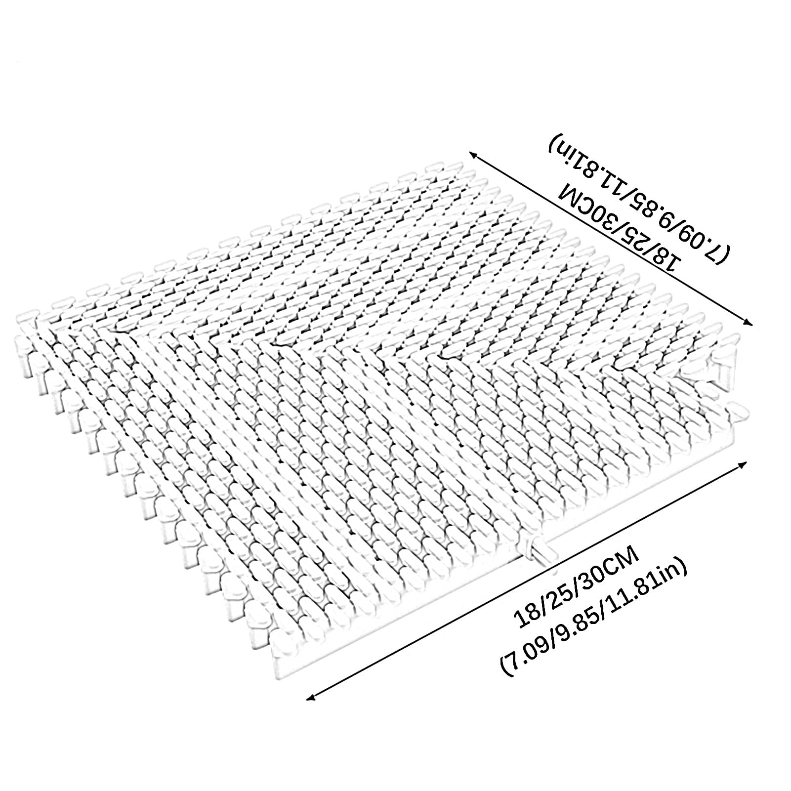 Rejilla de Drenaje para Piscina, Flexible, de plástico ABS Resistente a los Rayos UV, para Ducha, Entrada y Patio (20 x 20 cm, 1 Unidad)