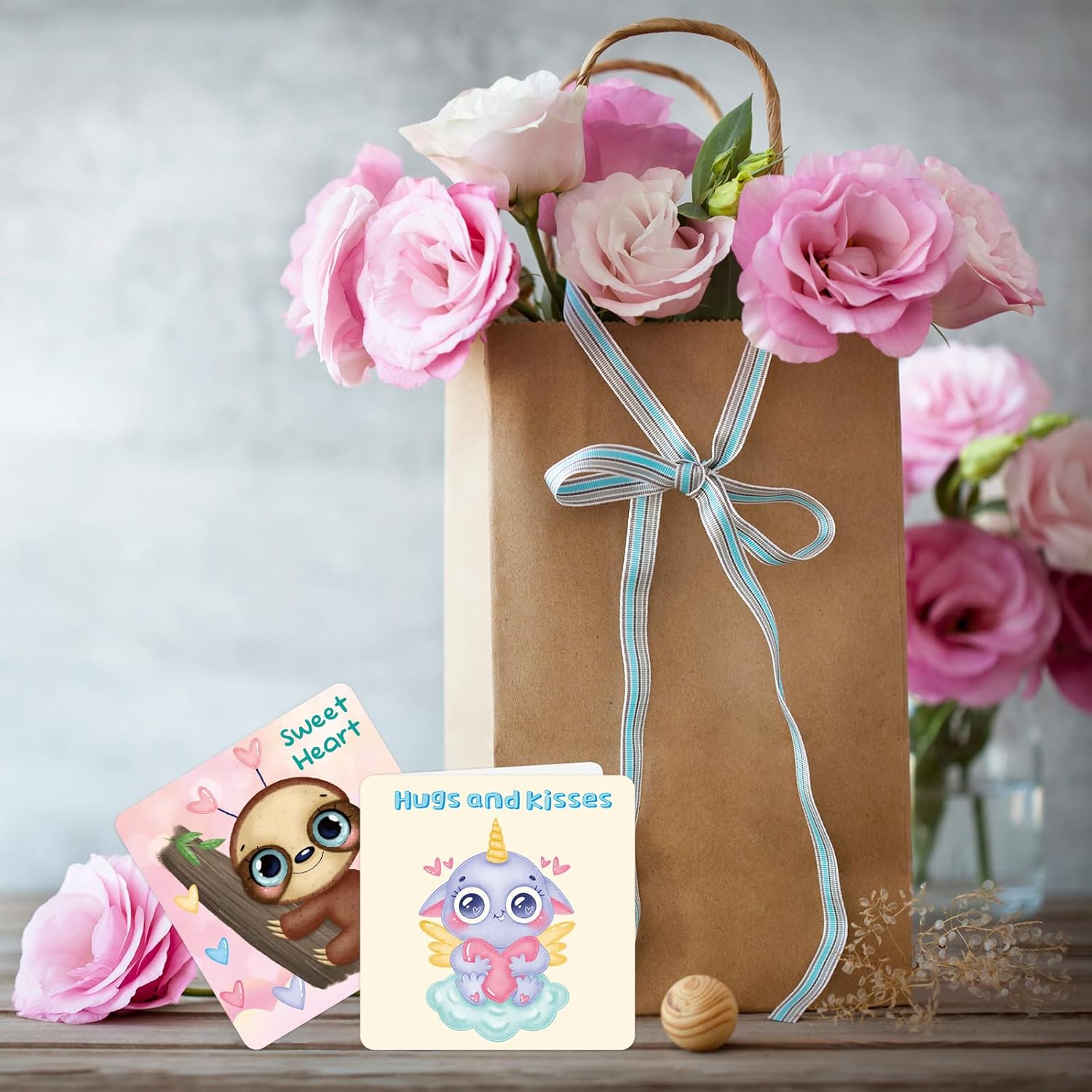 ceiba tree Mini Valentines Day Cards Assortment Bulk 3 x 3Inch Small Happy Valentine's Day Greeting Cards with Envelopes Lunch Notes for Kids Classroom School Exchange - Image 8