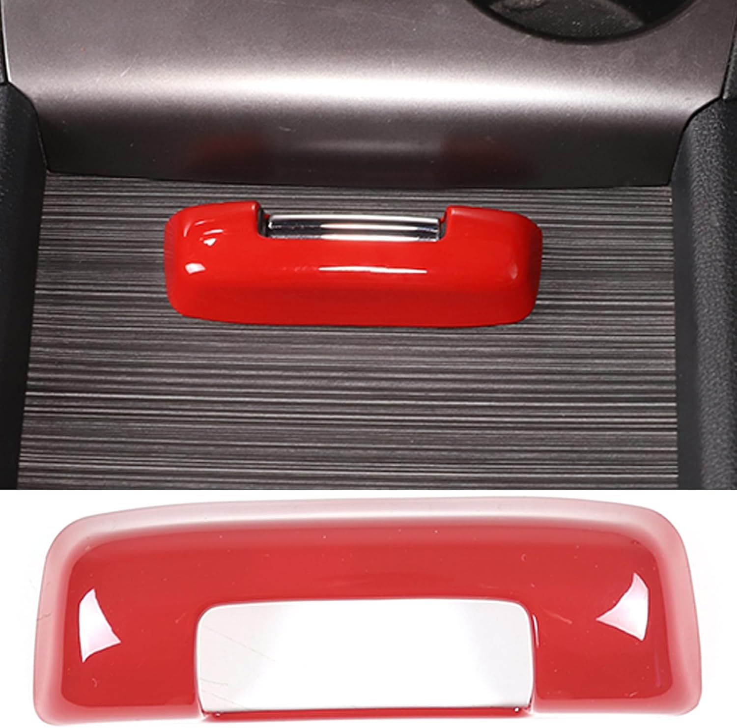 Car Armrest Box Handle Switch Cover Trim Fit for Honda Pilot 2015-2022 Car Armrest Storage Box Handle Cover Center Console Trim Frame ABS Interior Accessory (Carbon Fiber Pattern)
