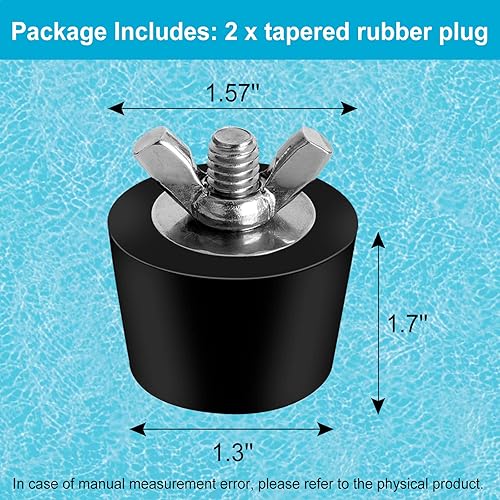 Miniatura 2 de Tapón de invierno para agujeros de piscina, paquete de 2 tapones de expansión de invierno de 1.25 a 1.5 pulgadas para desnatador de piscina sobre el