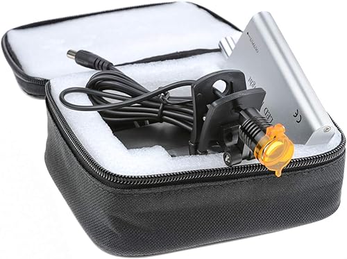 Miniatura 4 de Rigoberto - Faro delantero de 3 W con filtro de clip de plástico, luz principal, faro para lupa binocular con bolsa (plata)