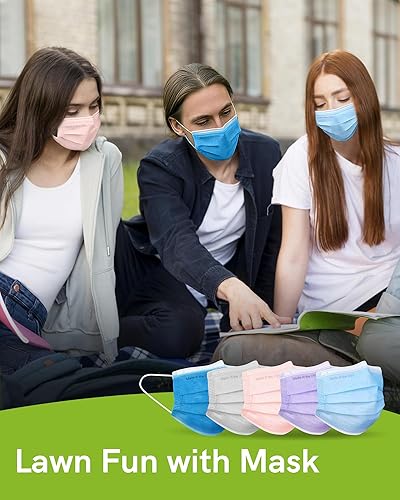 Miniatura 84 de FriCARE Mascarillas desechables, 3 capas ASTM nivel 3 grado médico, transpirables y cómodas para el trabajo diario de adultos, protección solar