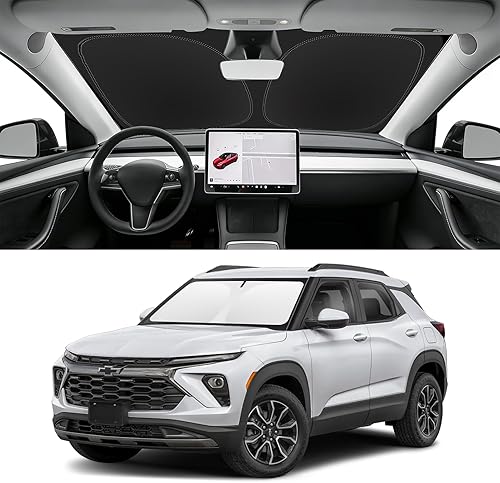 Miniatura 40 de Parasol de parabrisas de ajuste personalizado para Nissan Titan 2017-2024, bloquea los rayos UV y el calor, parasol de ventana delantera, fácil