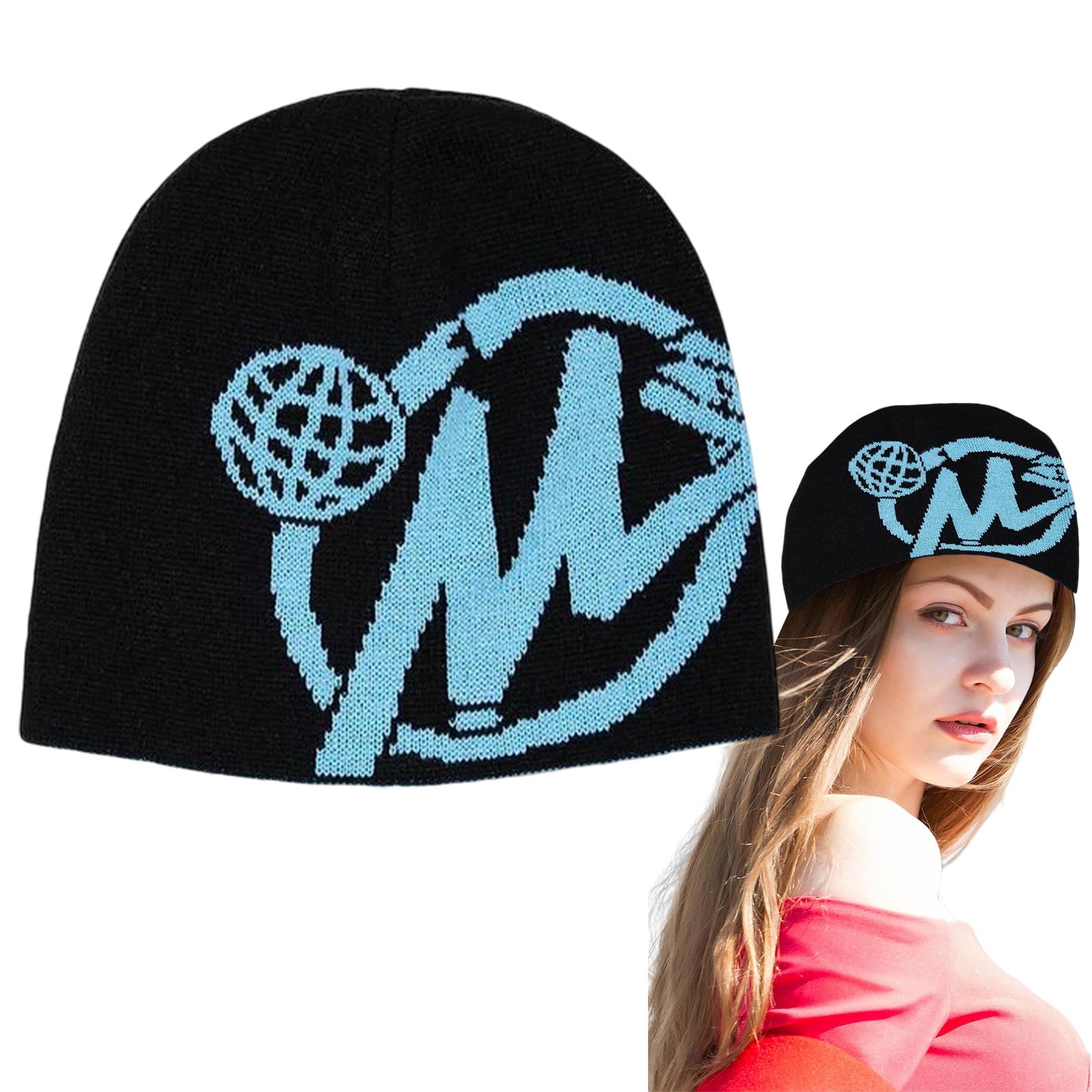 CHUWUJU Y2K Minus 2 Beanies Hat Minus 2 Street Fashion Hip Hop
