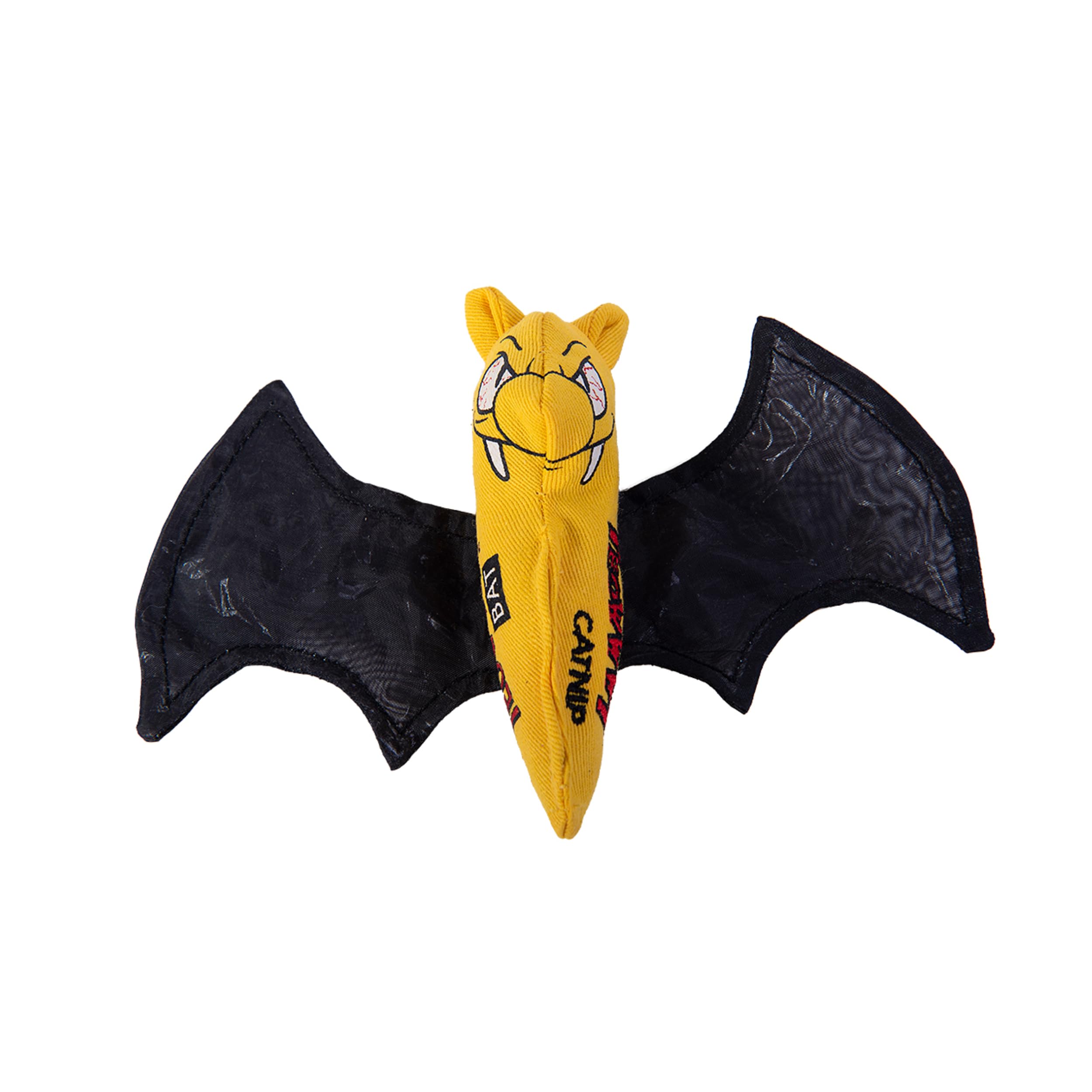 YEOWWW Catnip Toy For Cats - Organic Crinkle Cat Toy, Durable And Safe, For Indoor And Outdoor Cats, Bat Shaped (L10 cm)