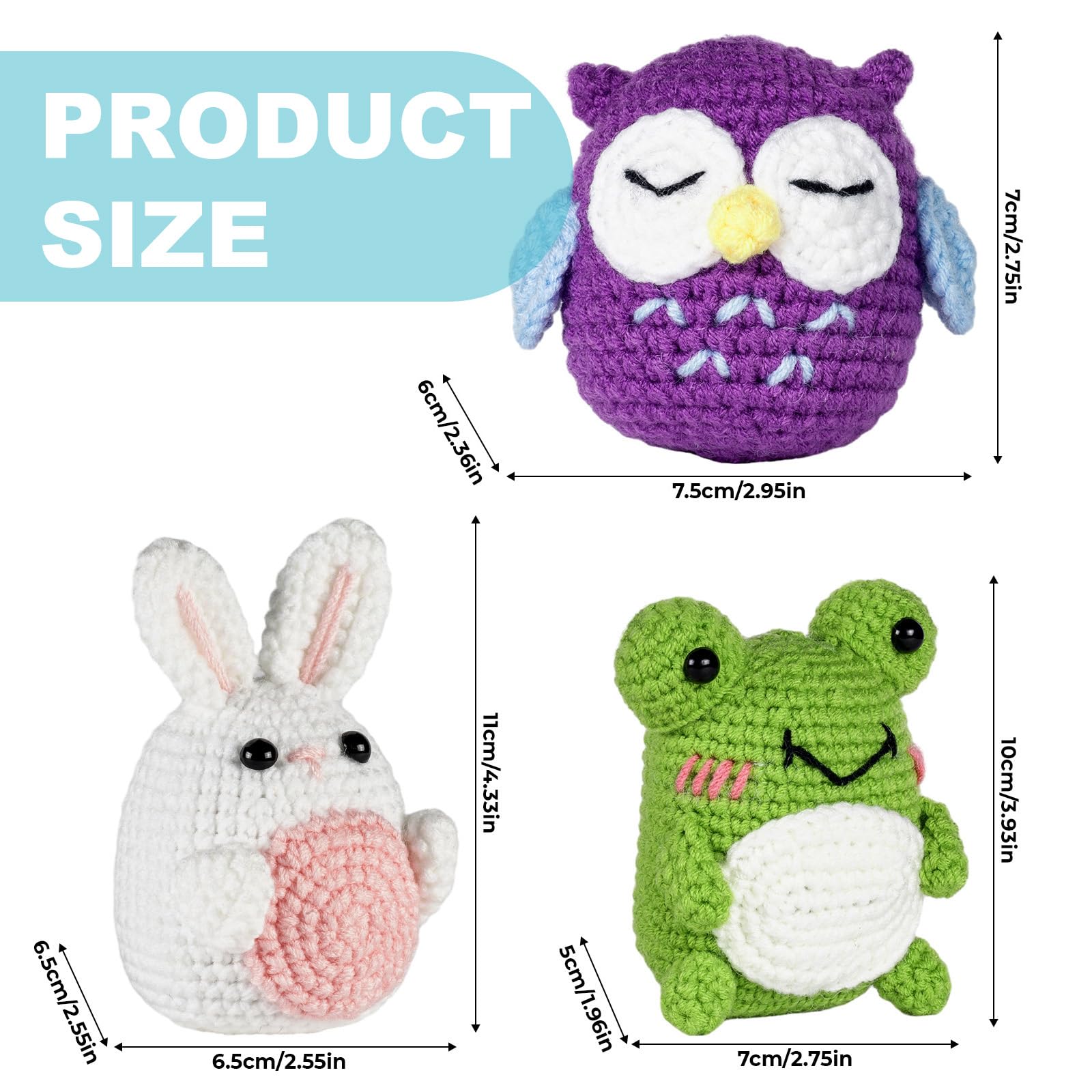 RoseFlower Kit uncinetto principianti, Crochet kit per principianti all'uncinetto con tutorial video passo passo, uncinetto set di animali fai da te per bambini e adulti, Regali per Chi fa Uncinetto