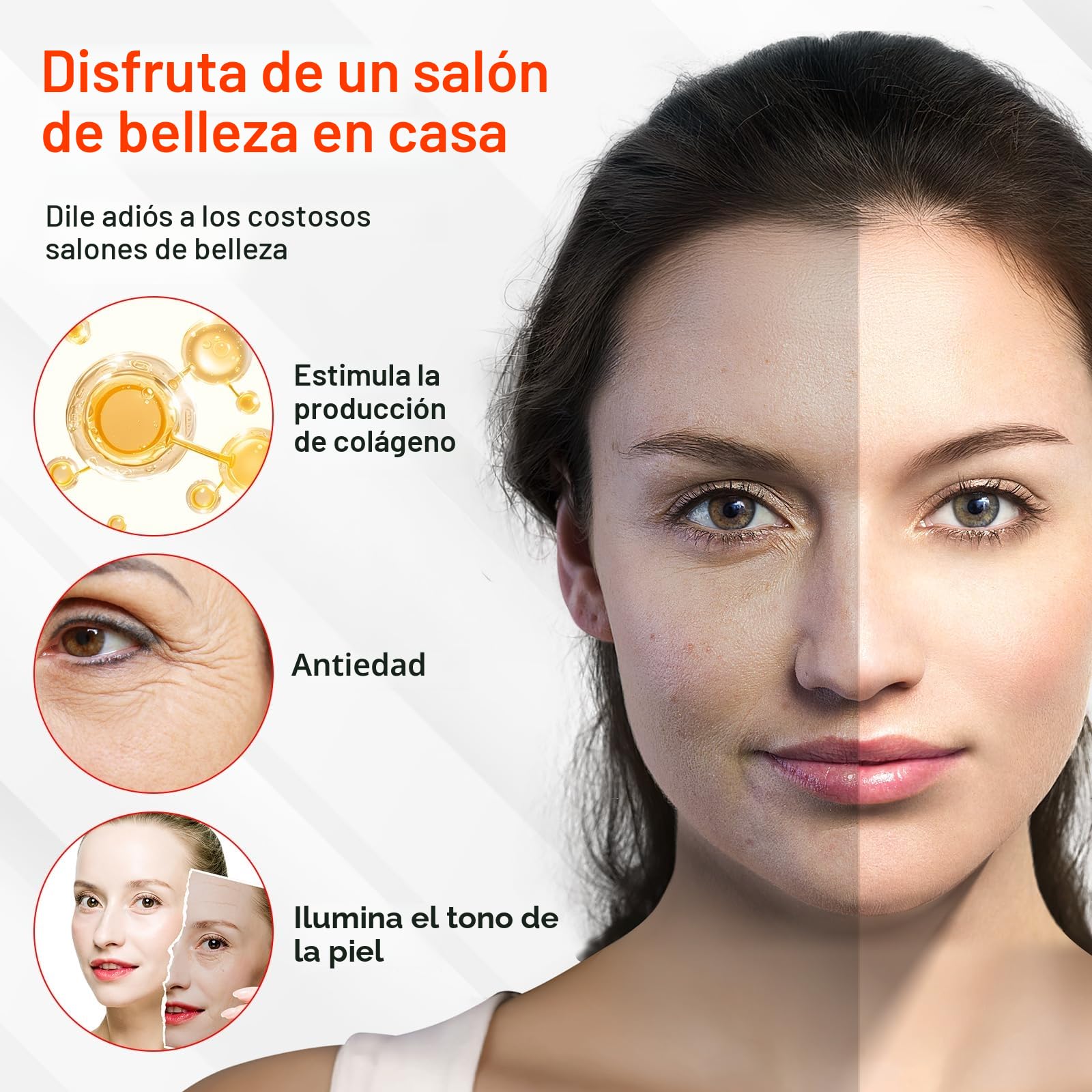 Lampara Luz Roja, Relassy Lampara Infrarrojos 660nm 850nm, 5 Niveles Panel Luz Roja Facial, 289 LEDs con Gafas, para Rejuvenecimiento Piel, Musculatura y Articulaciones, Aluminio, No Produce Calor