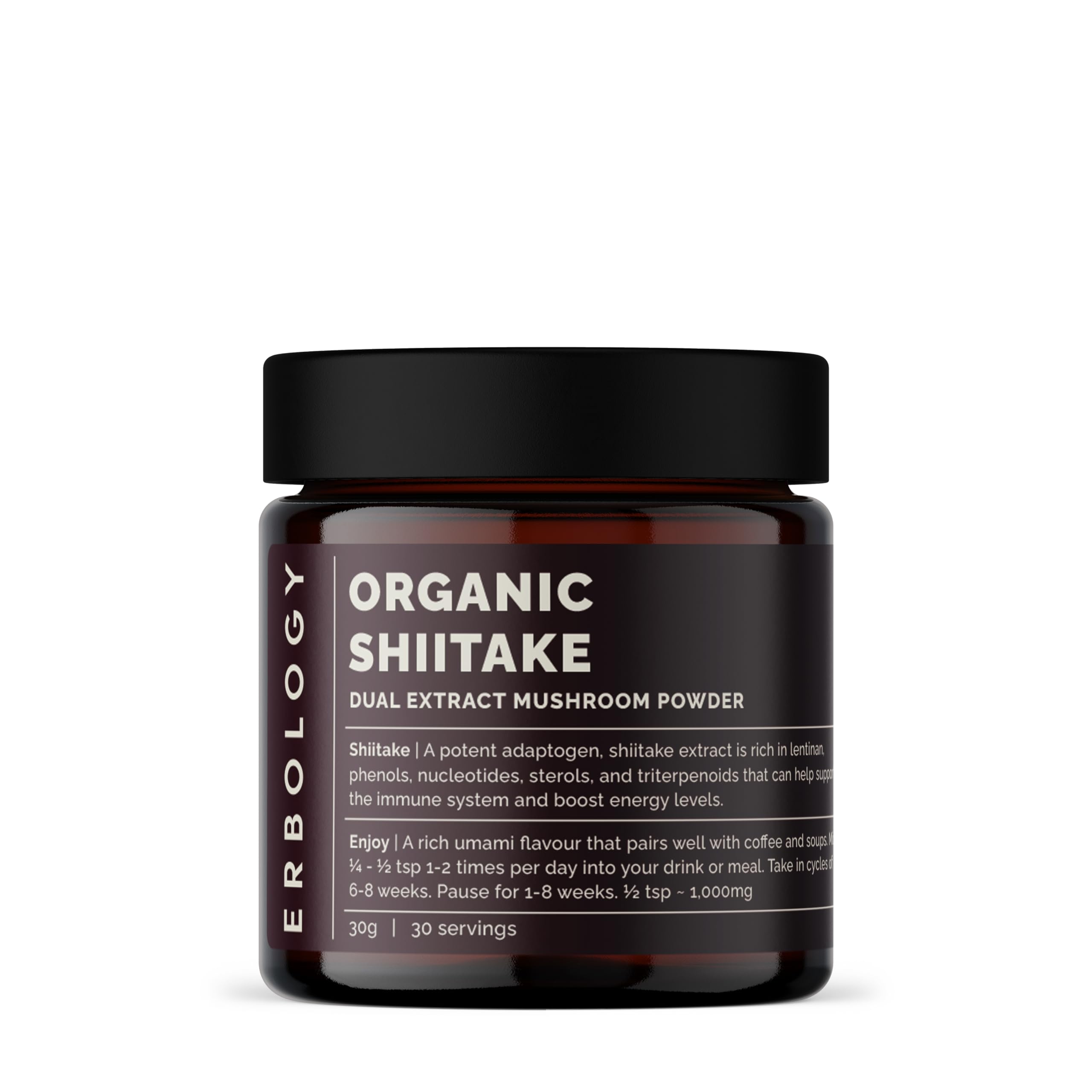 Poudre double extrait de shiitake bio 30 portions