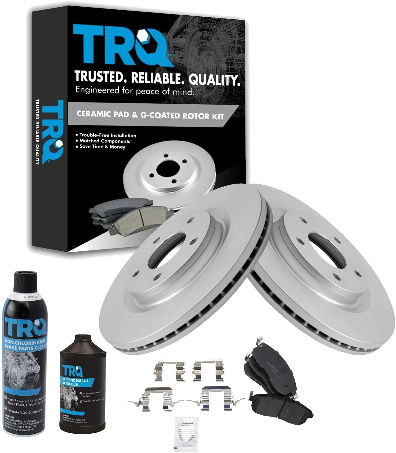 TRQ front brake pad and rotor kit for Nissan Juke / Sentra