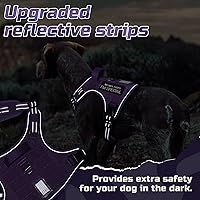 Vista 8 de rabbitgoo - Arnés táctico para perros grandes, chaleco de servicio militar sin tirones con asa y equipo Molle, fácil control para entrenar