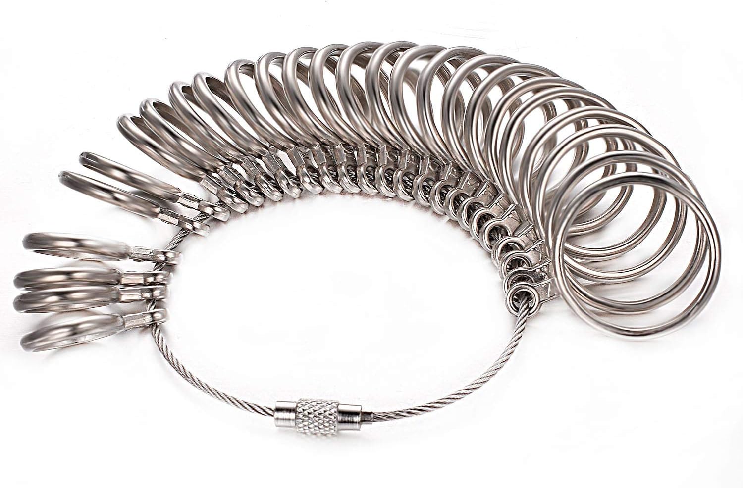 Yoursfs Ring Sizer Gauge Set Finger Measure Sizing Ring Measurement Tools UK Sizes A-Z Metal Steel for Women Men