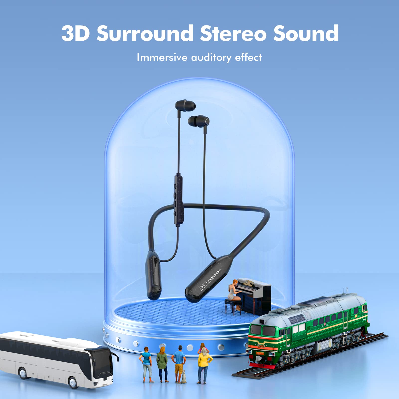 LAMA Bluetooth 5.4 hoofdtelefoon met microfoon, flexibele