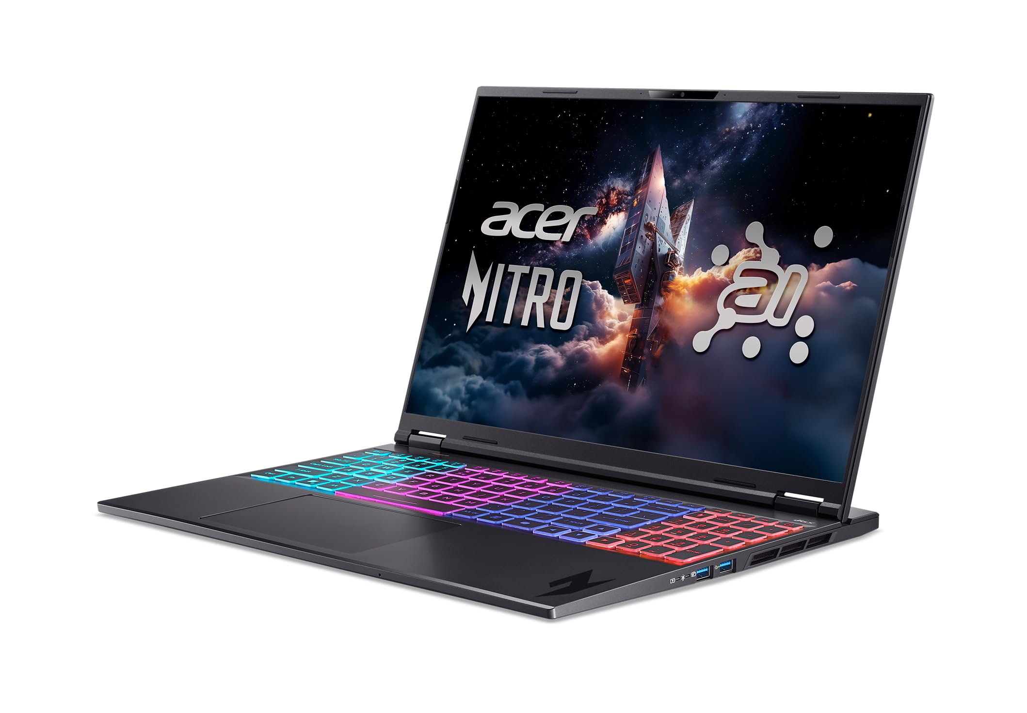 acer Nitro 16S AI Copilot+ PC Gaming Laptop | AMD Ryzen AI 9 365 Processore | NVIDIA GeForce RTX 5070 Ti Laptop GPU | 16" WQXGA IPS 180Hz Display | 32GB DDR5 | 2TB Gen 4 SSD | Wi-Fi 6E | AN16S-61-R5K4