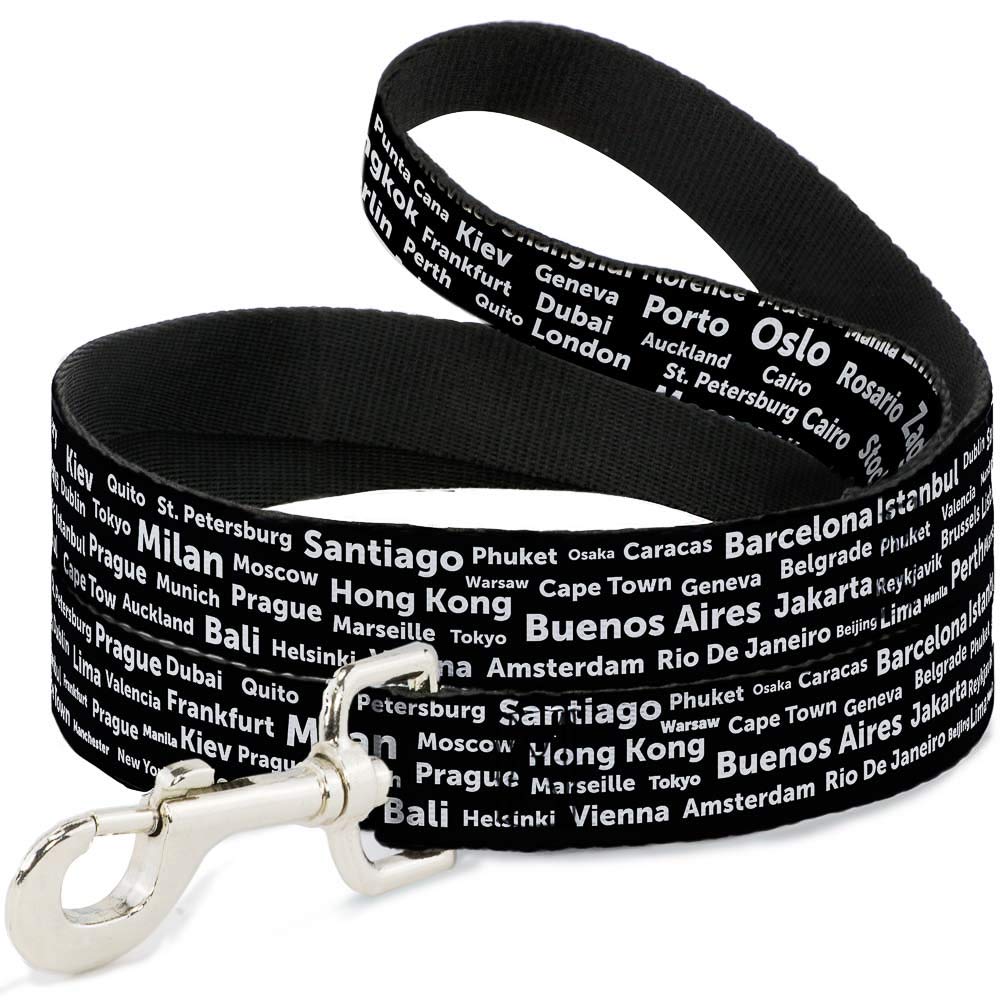 Laisse pour chien haute résistance Buckle-Down Verbiage imprimé graphique