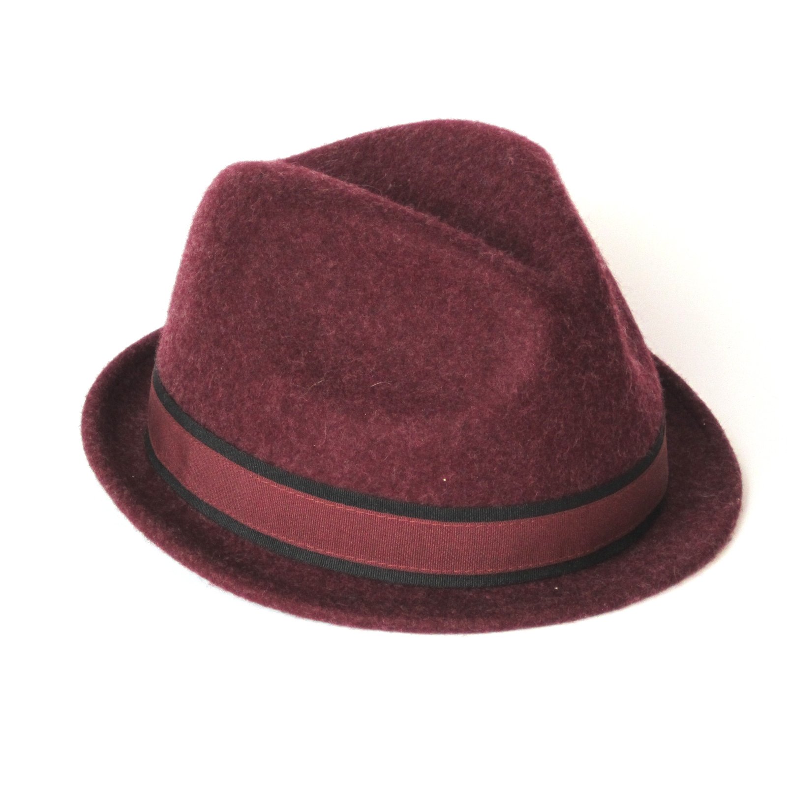 DASMARCA Mens Wool Felt Skimpy Brim Hat - Justin Burgundy M