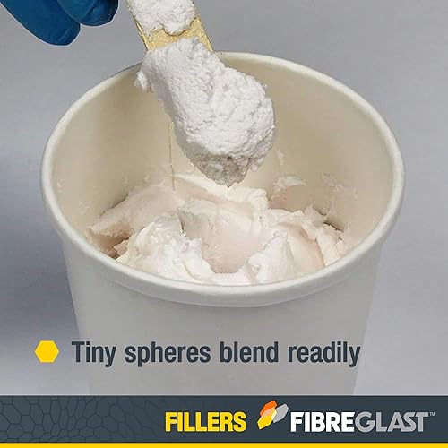 Miniatura 3 de Fibre Glast Microesferas de fibra de vidrio  Masilla de unión y pasta de relleno batida para reparaciones de superficies  Coche, automóvil, barco y