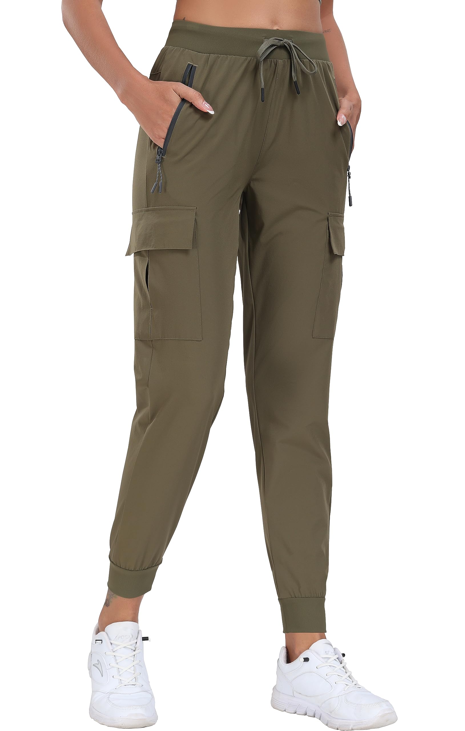Women's Cargo Hiking Pants Lightweight Travel Joggers