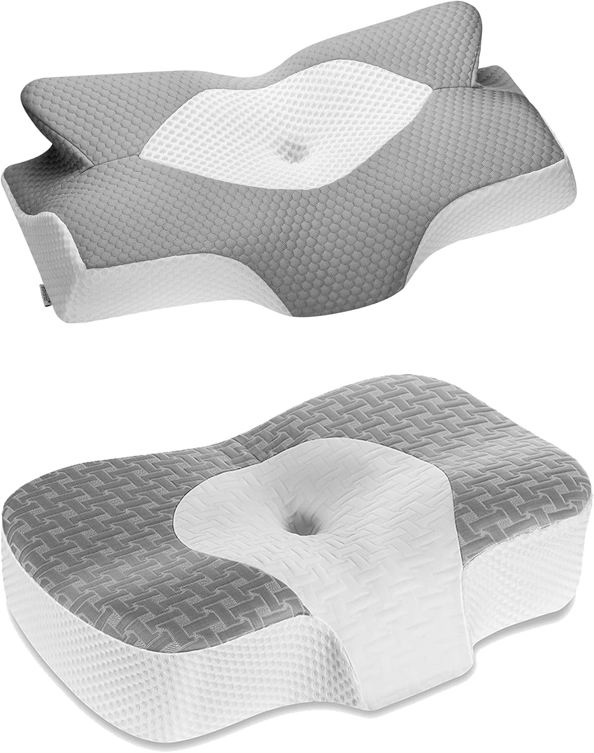 Elviros Cervical Memory Foam Pillow, 2 in 1 Contour