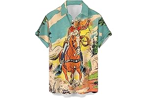 Vintage Style Men's Cowboy Shirt