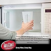 Vista 4 de Tablecraft Vasos medidores flexibles, silicona, juego de 3, incluye: 1, 2 y 4 tazas, color blanco