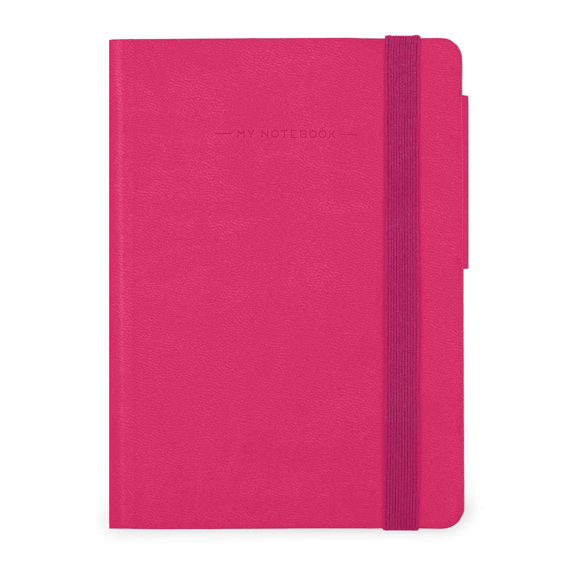 Legami - My Notebook, Raspberry, Small, FSC Certified Paper, 192 Pages, Softcover, Elastic Closure, 9.5 x 13.5 cm