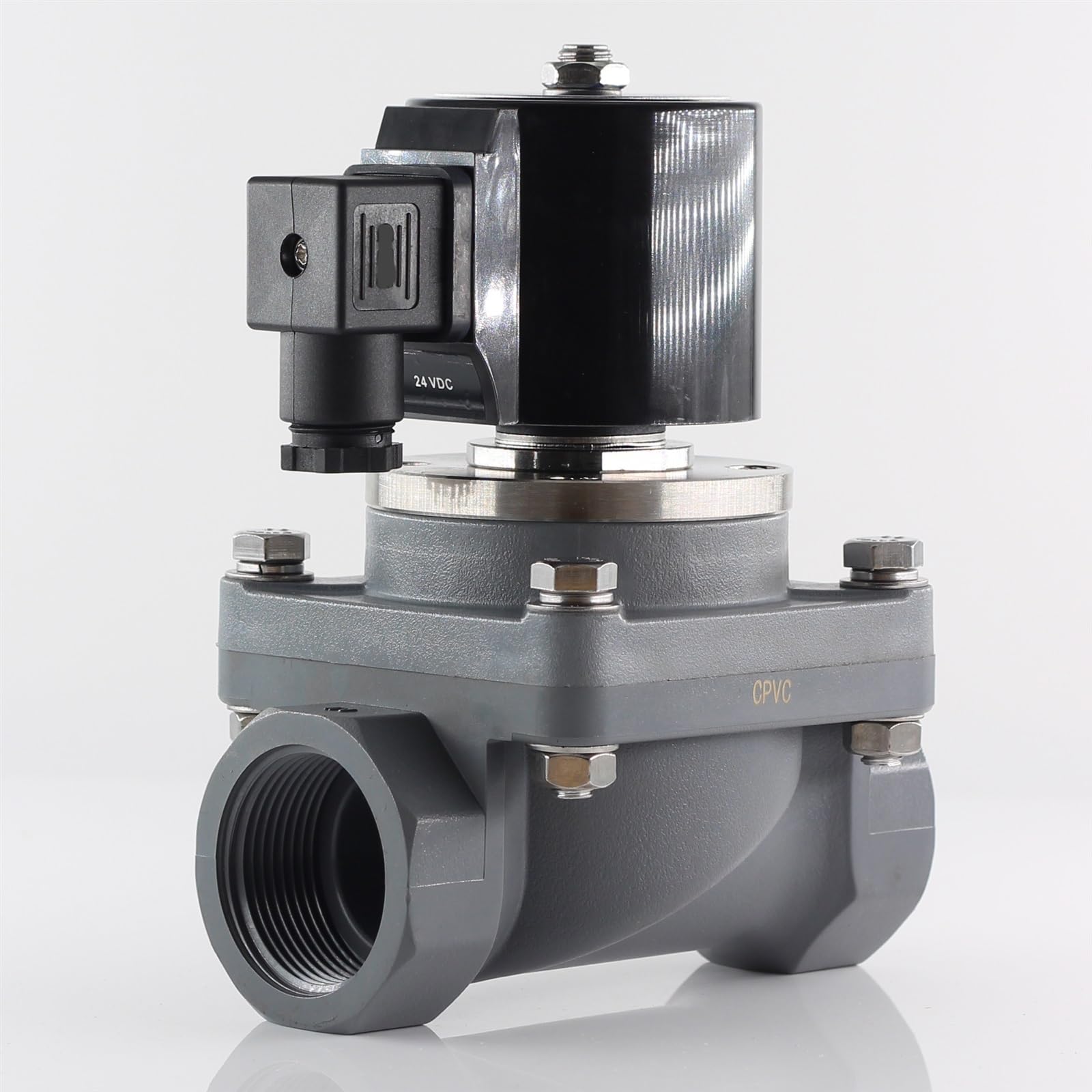 Vanne à membrane CPVC anti corrosion électrovanne robuste pour fluides et réseaux